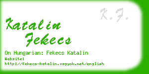 katalin fekecs business card